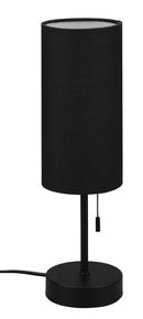 Lampada da Tavolo da Interno Attacco E14 in Metallo Nero Opaco