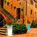 Vaso Rotondo Luminoso da Giardino Solare Autoricaricabile 38x38x86 cm in Polietilene Sined Solar 86 Bianco