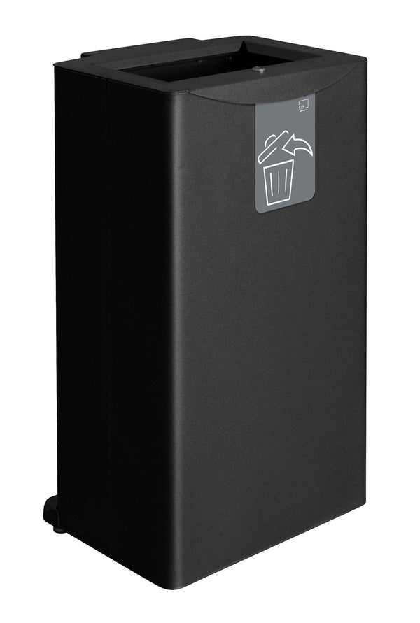 prezzo Pattumiera Raccolta Rifiuti 44,5x35xh70 cm in Acciaio Apertura Frontale Nero