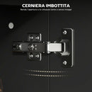 Armadietto a Specchio per Bagno 54x15,2x55,3 cm con Ripiano Aperto in Legno Nero  