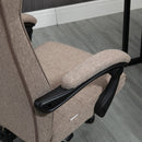 Sedia Poltrona da Ufficio Presidenziale 68x67x106-114 cm con Poggiapiedi Marrone