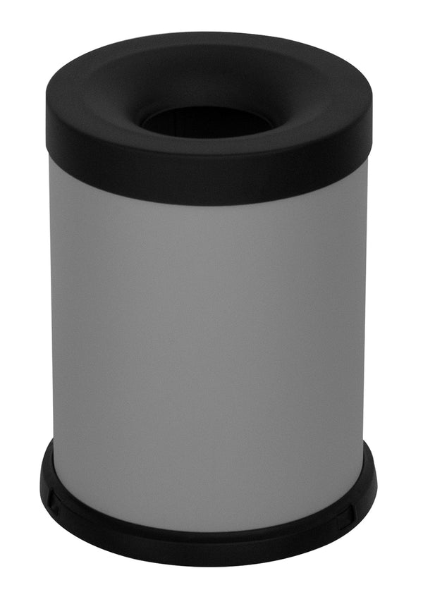 Pattumiera Gettacarte Ø25xh35 cm Autoestinguente In Acciaio Verniciato Grigio sconto