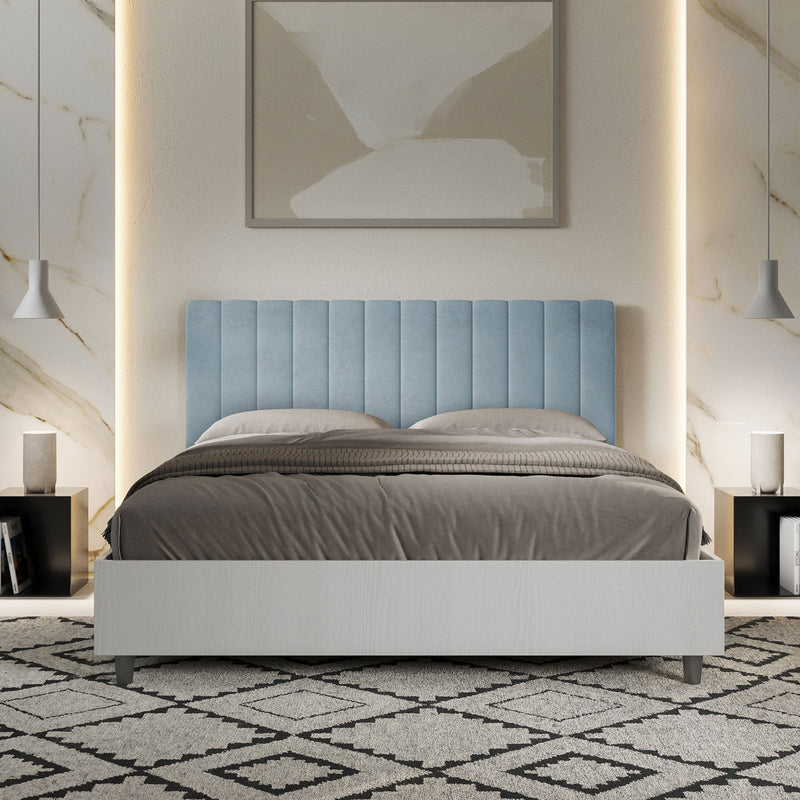 Letto Matrimoniale Kaia Azzurro Varie Misure