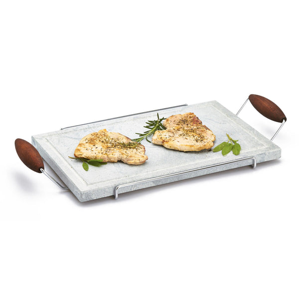 Großer rechteckiger Speckstein mit Bisetti-Metallrahmen sconto