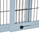 Cancelletto di Sicurezza Estensibile per Animali Domestici 104-183x36x69 cm in Legno e Acciaio Blu
