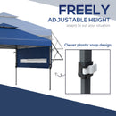 Gazebo Pieghevole con Pareti Estensibili Altezza Regolabile e Borsa con Ruote 5x3m  Blu