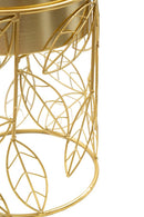 Porta Vasi Livi Coppia Ø23x43 cm - Ø20x36 cm in Ferro Oro      