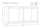 Mensola Rettangolare 2 Scomparti da Parete 70x30x23,7 cm in Fibra di Legno Morgana Maxi Rovere Tabacco