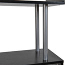 Libreria in Legno a Parete Mobili Ufficio Scaffale Nero 80x30x145 cm 