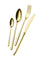 24-teiliges Besteckservice aus 18/10 PVD-Stahl, Eme Venice Tin Gold