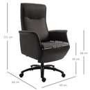 Sedia Poltrona Direzionale da Ufficio in Similpelle  Marrone