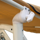 Dondolo Letto 3 Posti da Giardino 199x90x176 cm in Acciaio e Poliestere Beige