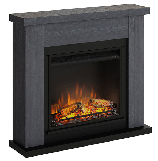 sconto Elektrischer Bodenkamin Flammeneffekt 1500 W Tagu Frode Grey Ash
