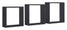 Set 3 Mensole da Parete Cubo in Fibra di Legno Incubo Slim Nero