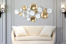 Pannello Oro Specchio Glam 118x2,5x60 cm in Ferro Oro