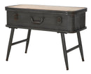 Console Industry con Contenitore 60x29x43,5 cm Legno di Abete e in Ferro Grigio