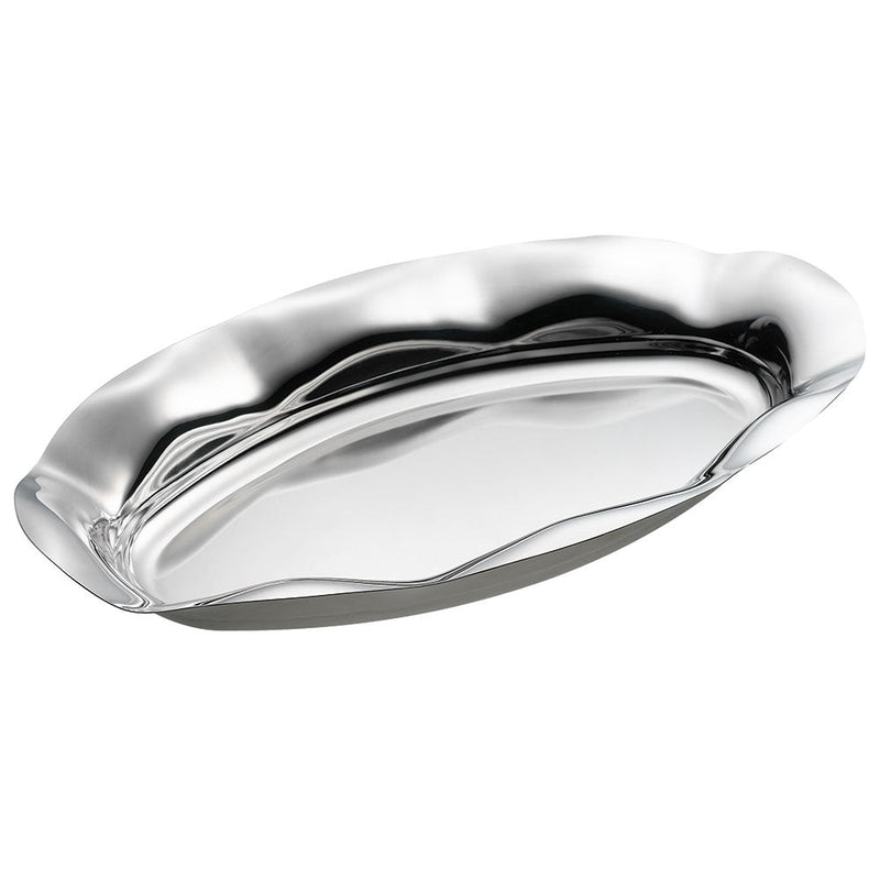 Centro Tavola Ovale in Acciaio Inox Eme Le Onde
