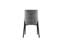 Set 4 Sedie Ambra 48x58,5x89 cm in Tessuto Easy-Clean Grigio Scuro       