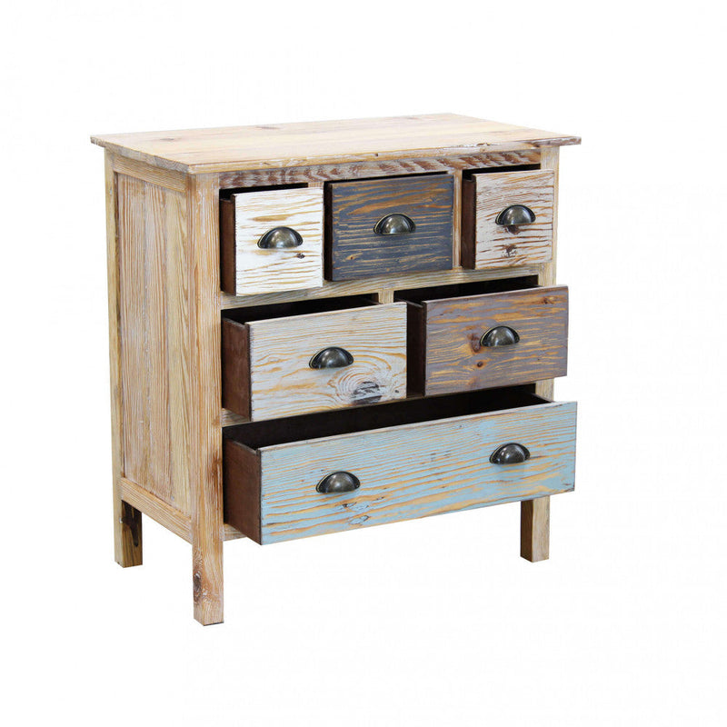 Mobile Nikolas 75x40x78 h cm in Legno Multicolor