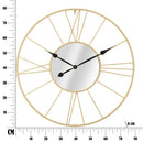 Orologio/Specchio Glam Stick Ø80x6 cm in Ferro Oro e Nero
