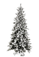 Albero di Natale Artificiale H200 cm Abete Dolomiti innevato 991 Tips 260 Led Verde