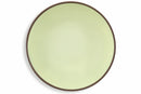 Set 6 Piatti Fondi in Gres Ø20 cm Villa d'Este Home Tivoli Verde Acido Kora Light