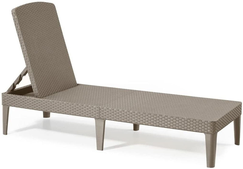 Lettino JAIPUR Sdraio in Resina CAPPUCCINO 187x58xH29 cm Arredamento Giardino
