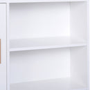 Libreria con Piedini in Legno di Pino Bianco 80x23.5x123 cm 