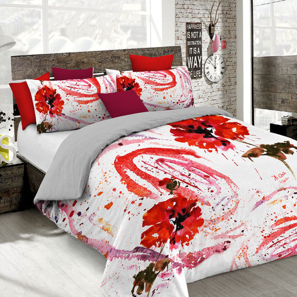 Doppelbettbezug mit Aufdruck auf der Tasche und den Kissenbezügen Kio629 prezzo