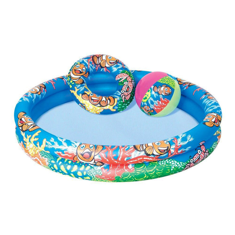 Piscina Gonfiabile 2 Anelli per Bambini Ø122x20 cm in Vinile Bestway 51124