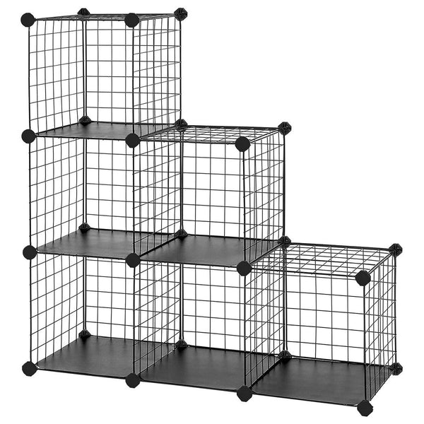 online Modulares Bücherregal aus Metallgewebe 24 modulare Würfelstücke