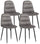 Set mit 4 Stühlen 44 x 40 x 90 cm in grauem Samt