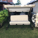 Dondolo Letto Jim con Cuscini 202x114x169 h cm in Acciaio Nero