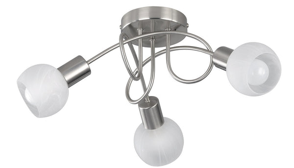 Plafoniera da Interno Attacco E14 in Metallo Nichel Opaco online