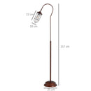 Lampada da Terra Vintage in Metallo Ø25x157 cm  Bronzo