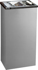 Cestino Gettacarte Posacenere 30,6x60x24,5 cm in Acciaio 17L per Interno Esterno