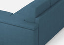 Divano 2 Posti con Pouf 168x145x85 cm Marrak in Tessuto Avio
