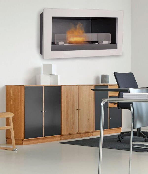 Camino a Bioetanolo da Parete 45x85 cm Karlsen Verona Rosso