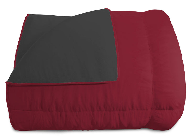 Trapunta Invernale Doubleface 300gr Bordeaux\/Grigio Scuro