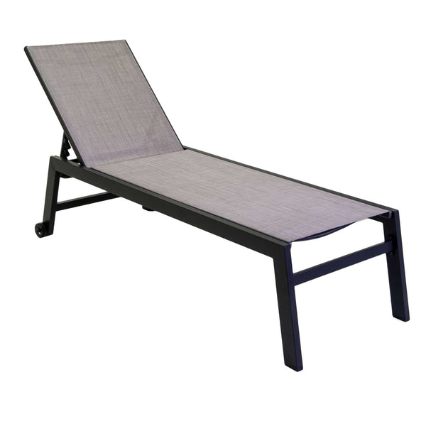 online Lettino Prendisole da Giardino 203,5x70xh42,5 cm in Alluminio e Textilene Altamura Antracite