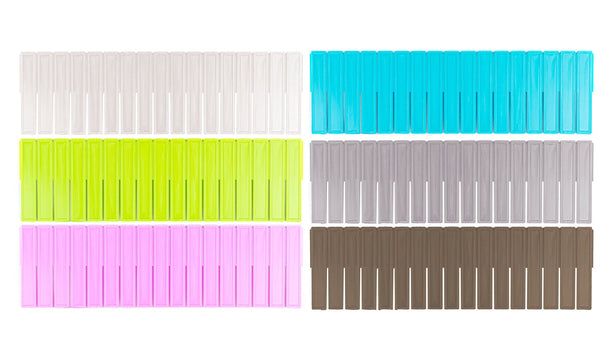 sconto Set mit 2 modularen Organizer-Trennwänden 130 x 435 mm für Schubladen aus braunem Kunststoff