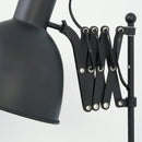 Lampada da Terra con Paralume E27 Estraibile in Metallo  Nera