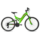 Bicicletta MTB Ragazzo 26” 6 Velocità Vyper Biammortizzata Giallo o Nero o Verde