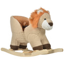 Dondolo per Bambini in Legno Leone in Peluche con Suoni 