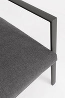 Set 4 Pezzi Salotto da Giardino con Divano 2 Poltrone e Tavolino in Alluminio e PP Konnor Antracite 