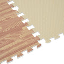 Tappeto Puzzle ad Incastro Effetto Legno in Schiuma EVA 60x60 cm 