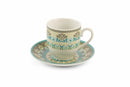 Set 6 Tazzine Caffè in Porcellana con Piattino 90 ml Villa d'Este Home Tivoli Cala Jondal