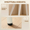 Set 2 Sedie da Pranzo 51x54x84 cm con Seduta Imbottita in Velluto Bianco      