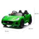 Macchina Elettrica per Bambini Licenza Maserati Folgore 12V Verde  