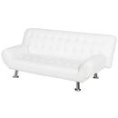 Divano Letto Prontoletto Zeus Rivestimento in Similpelle Bianco